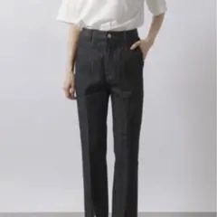 ダークグレー ストレートデニム ハイウエスト