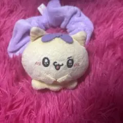 らぶいーず　マスコット付きシュシュ　にゃぽ