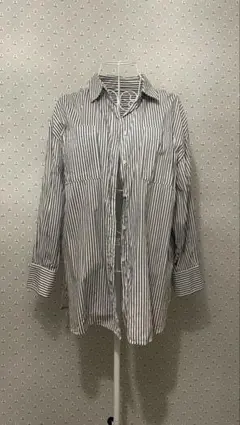 ストライプ 長袖 シャツ Fサイズ 綿100%