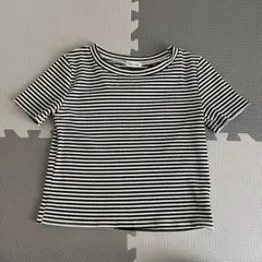 レディースボーダー　半袖トップス　M