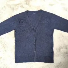 NAVY ダークブルー Vネックカーディガン