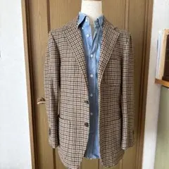 ブラウンチェック テーラードジャケット