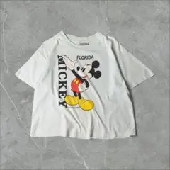 90s 米国製 Velva Sheen シングル 短丈 ミッキーマウス Tシャツのサムネイル