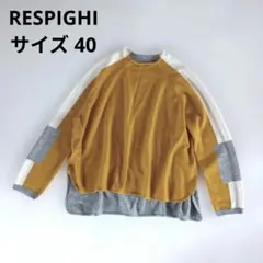 RESPIGHI レスピーギ 長袖 ニット カラフル 切り替え ラグラン 40