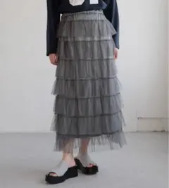 2WAYフリルチュールスカート　978001