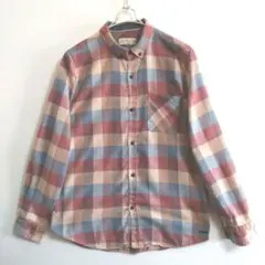 1195　ZARABOYS　キッズ長袖ネルシャツ　13/14　くすみ色　US古着