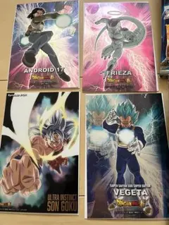 ドラゴンボール超　メタリック　キラキラフィルムシート　4枚セット