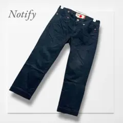 ノティファイ◆クロップドパンツ(27)黒 ローライズ 日本製 カジュアル