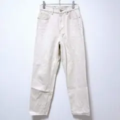 レプシィム ホワイト デニムパンツ ストレート 美脚シルエット 綿100% 韓国のサムネイル