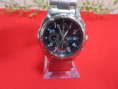 クee532SEIKO 腕時計クォーツクロノグラフ青文字盤 7T92-0CA0