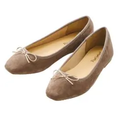 ブラウン フラットシューズ 25.5cm