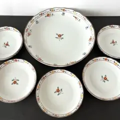 たち吉　小花柄　大皿+取皿のサムネイル