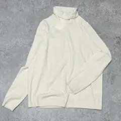 《未使用》ユニクロ カシミヤ100％ タートルネックセーター 3D ニット XL