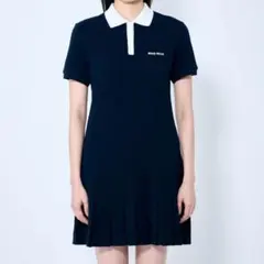 miu miu ロゴ刺繍 半袖 ミニワンピース XS - メルカリ