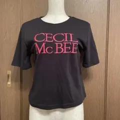 セシルマクビー　黒　半袖　レディース　トップス　tシャツ