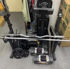 引取限定】POWERTEC ハーフラック＋ラットプル一式 解体済み バラ売り