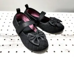 新品未使用 フォーマルシューズ パンプス 19.0㎝ 女の子 リボン 黒 入学式