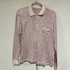 RAIKA STYLE 長袖ポロシャツ ピンク系　46サイズ　美品