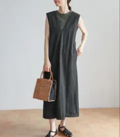 デニムジャンパースカート ロングワンピース