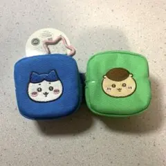 ちいかわ　カラビナつき刺繍スクエアミニポーチ くりまんじゅう　ハチワレ