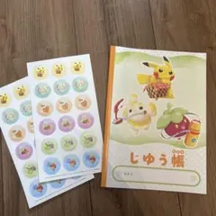 ポケモン　自由帳　シール2枚　非売品