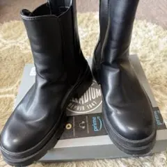 ほぼ新品　23cm 厚底5.5cmヒール　ブラック サイドゴアブーツ
