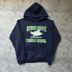 00s Hanes print parka hoodie y2k street