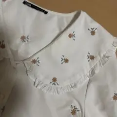 zara 刺繍 シャツ