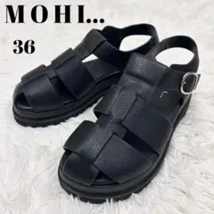 MOHI モヒ グルカサンダル 36 ブラック厚底 レザー