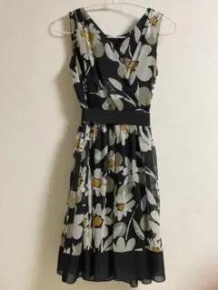 美品　38 M M’ｓGRACY カシュクール ワンピース シフォン 花柄