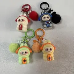 新商品　大人気　ラブブlabubu コカコーラキーホルダー　超可愛い　四点セット