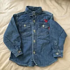 Mikihouse デニム長袖シャツ 100