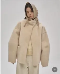 todayful スタンドカラーボアジャケット