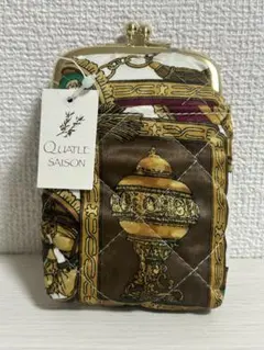 QUATLE SAISON キャトルセゾン がま口 ポーチ スカーフ柄のサムネイル