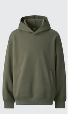 UNIQLO C スウェットオーバーサイズプルパーカー オリーブ M