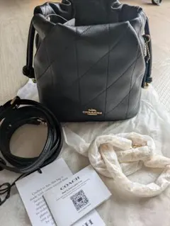 未使用❣ COACH フェイ ミニ ドローストリング バッグ・キルティング 