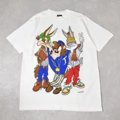 USA製 90s Looney Tunes 両面 B-BOY Tシャツ 白 L