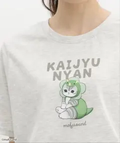 mofusand KAIJYU NYAN Tシャツ グレー　ハニーズのサムネイル