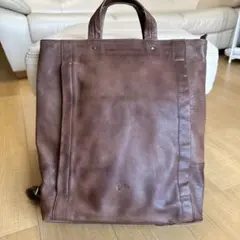 美品 ダンゲンテンdan genten ゴートヌメ リュック バックパック 茶色
