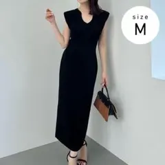 【 ánuans 】ニュアンスネックストレートカットワンピース