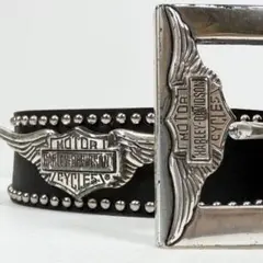 Harley Davidson ハーレーダビッドソン スタッズ付ベルト　ブラック
