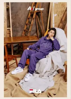 FILA Aぇ! group ロングパンツ ブラック Lサイズ