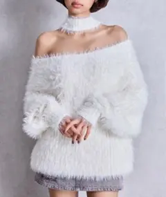 GYDA シャギーチョーカーニットトップス