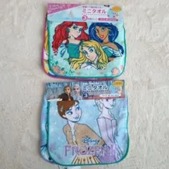 【新品】ディズニー　プリンセス　アナ雪　ミニタオル　セット