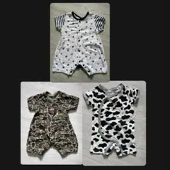 ロンパース3点セット（迷彩・牛柄・イカリ）