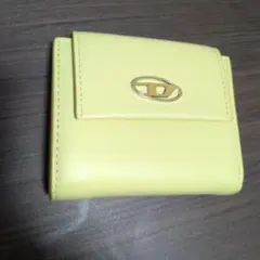 DIESEL　イエロー D ロゴ 三つ折り財布