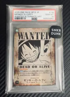 PSA10】モンキー・D・ルフィ：手配書 SEC-SPC OP13-118 - メルカリ