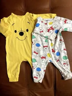 H&M 2-4m 60 プーさんロンパース2点セット　綿100%
