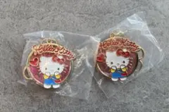 サンリオキャラクターズ キラキラ透明メタルチャーム ハローキティ2個セット