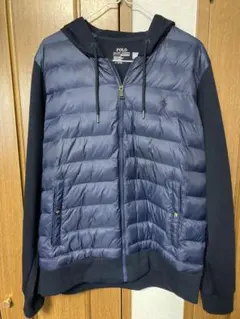 Polo Ralph LaurenネイビーハイブリッドダウンパーカーLサイズ